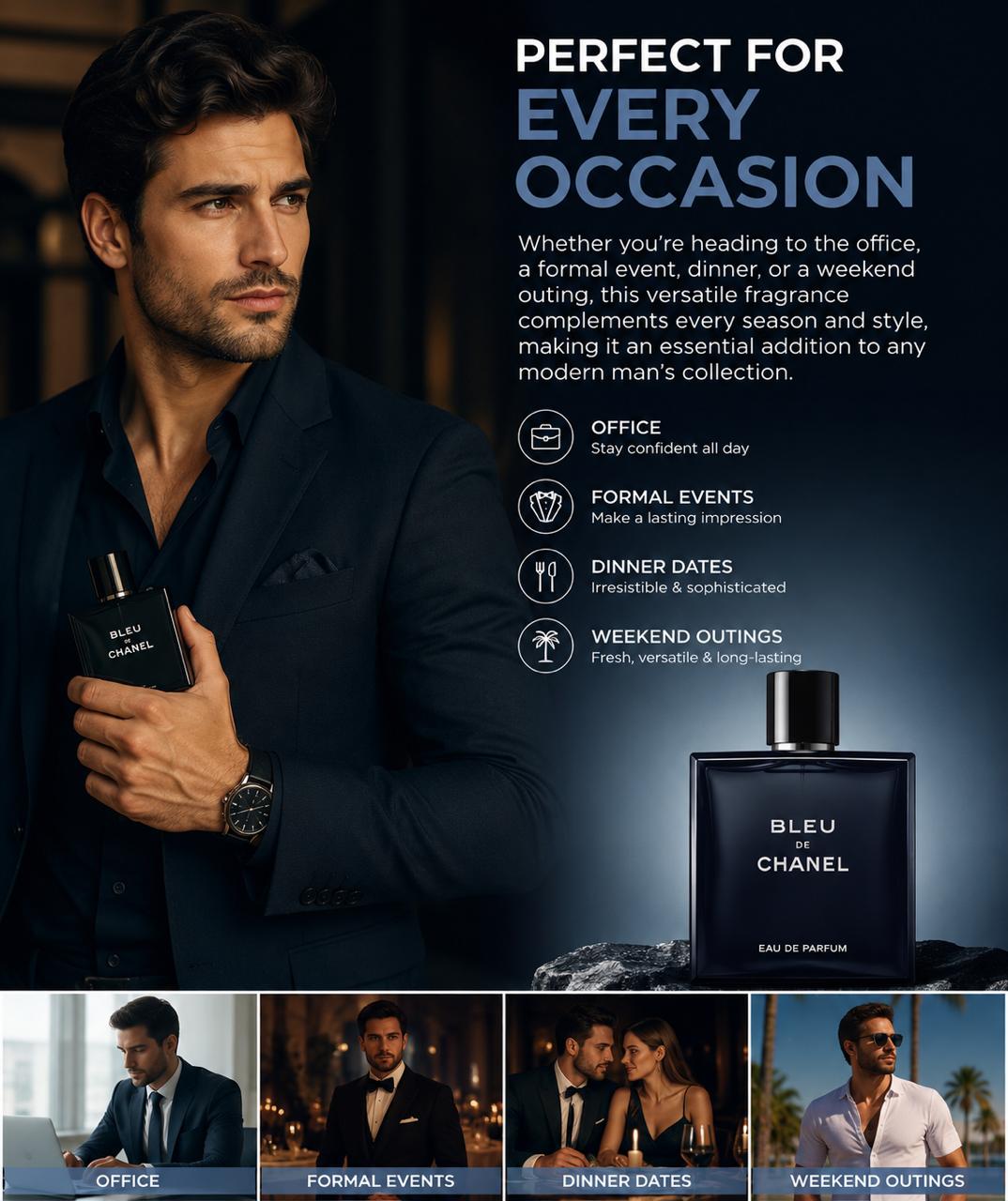Bleu Eau de Parfum 100ml – Men's Luxury Fragrance.